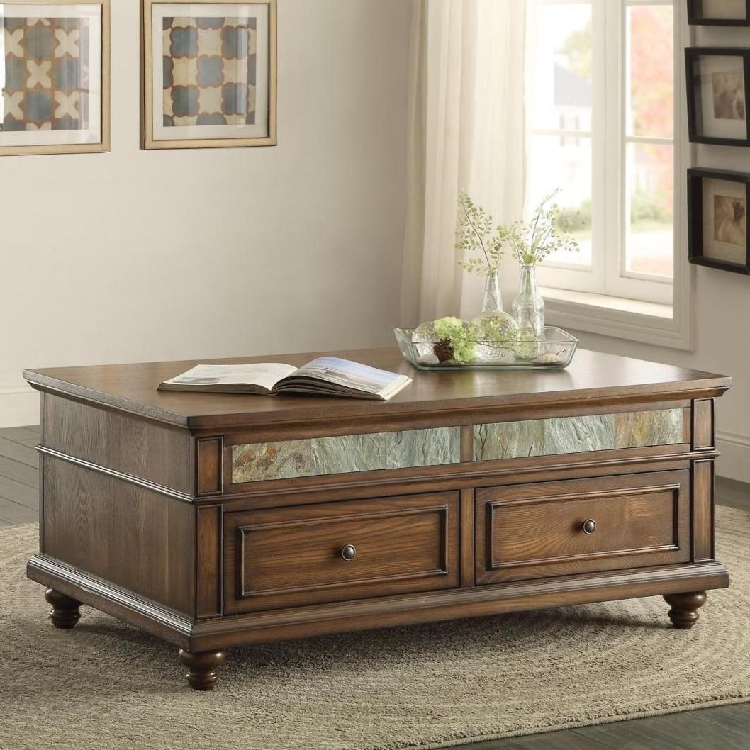 Homelegance Chehalis 3581 30 Lift Top Cocktail Table with Slate